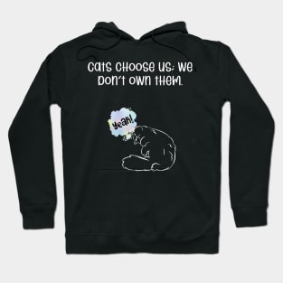 Cats choose us; we don't own them. Hoodie